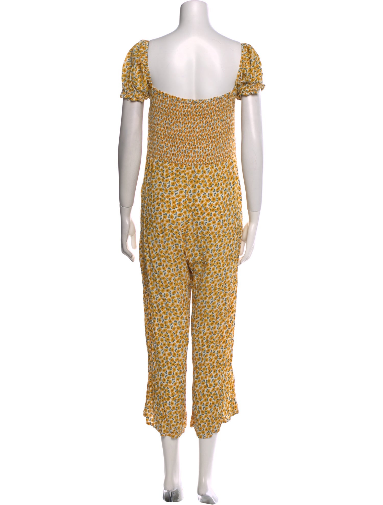 Faithfull The Brand Floral Print Square Neckline Jumpsuit